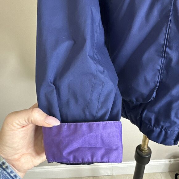Pacific Trail Vintage 80s Windbreaker M Color Block Navy Purple READ - Picture 8 of 12